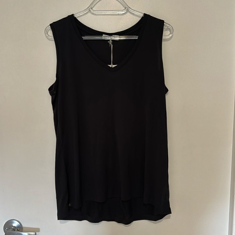BAREFOOT DREAMS Malibu black modal muscle tank tee muscle tank XS NWT - Picture 3 of 9